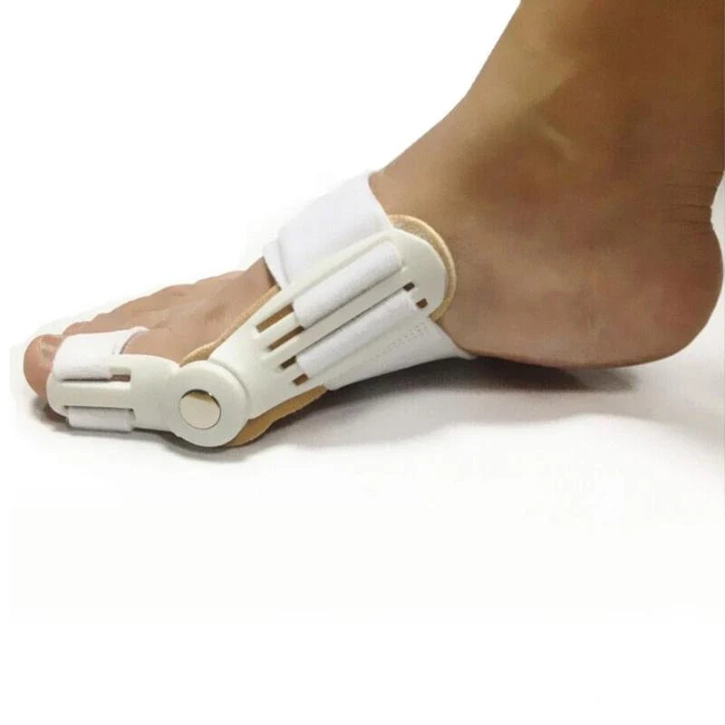 Adjustable Hallux Valgus Splint for bunion relief, featuring a flexible frame and premium materials for personalized comfort and support.