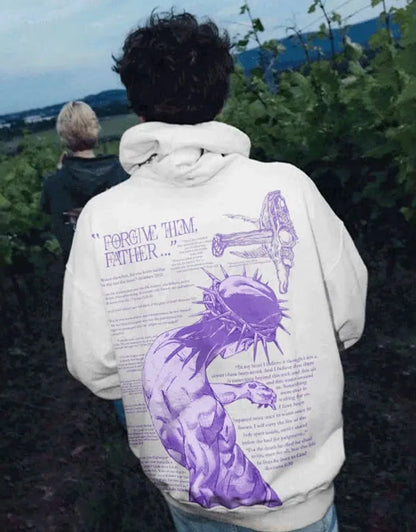 Men's and Women's Casual Printed Hooded Sweater in various colors and sizes