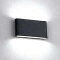 Waterproof aluminium indoor outdoor wall light 6W 12V black on balcony