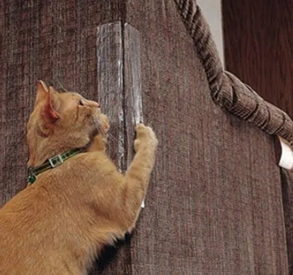 Cat claw protector pad, self-adhesive PVC, 47x15cm, for leather sofa furniture protection