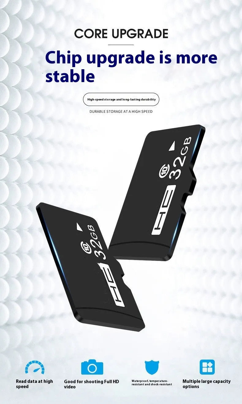TF memory card for recorder and monitoring system storage expansion.