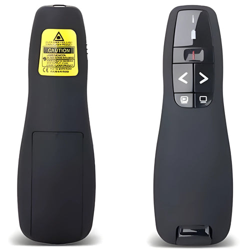 2.4G wireless laser pointer for presentations with USB receiver storage slot