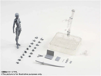 Articulated human mannequin kits for artists with interchangeable accessories