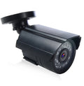 Black AHD HD waterproof outdoor security camera with fixed lens and infrared LEDs.
