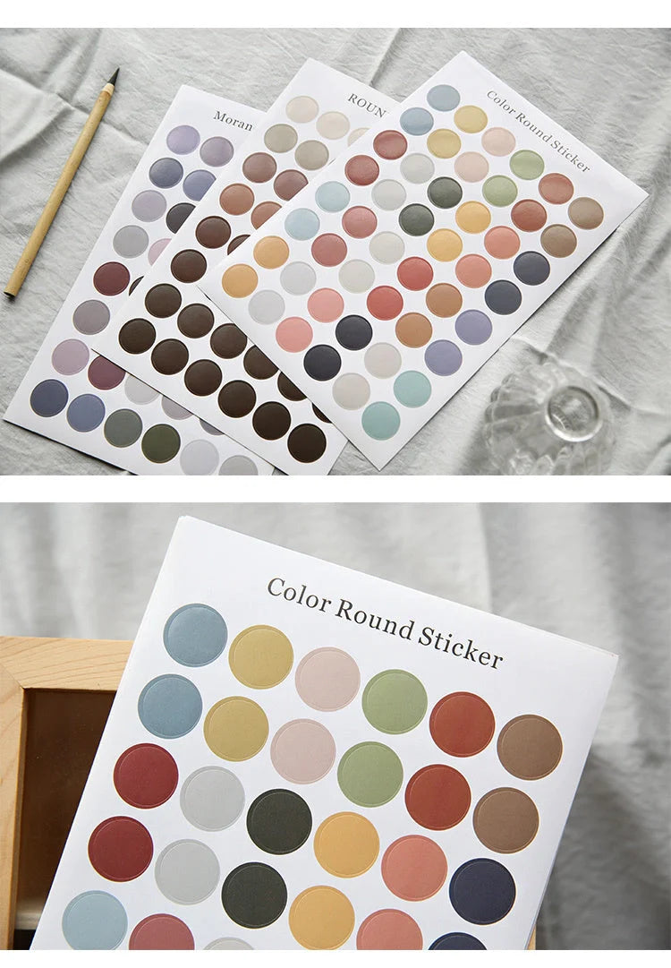 Morandi colour dot stickers for room and dormitory decoration