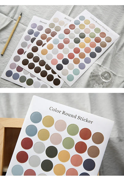Morandi colour dot stickers for room and dormitory decoration