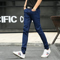 Stretch cotton men's jeans in blue regular fit from S to 6XL