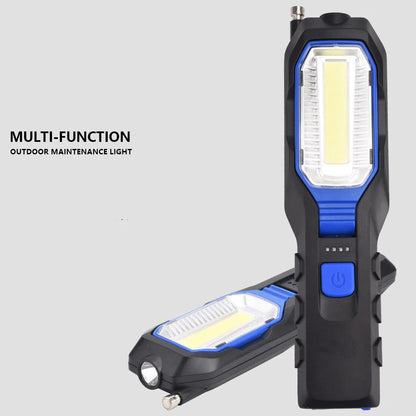 COB Strong Searchlight Rechargeable LED Portable Multi-function Auto Repair Light with 300m range
