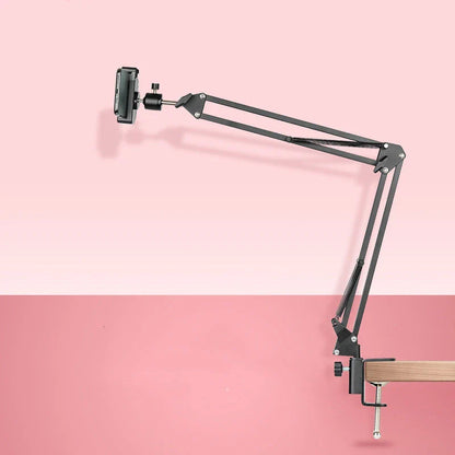 Multifunctional flat home desktop mobile phone holder with 360-degree rotation