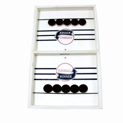 Wooden Puck Game Fast Sling for family interactive fun and child coordination development