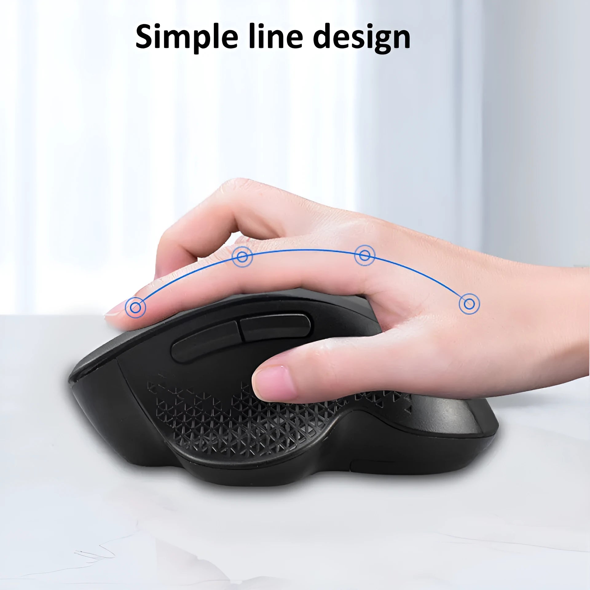 Black or grey wireless laptop mouse with USB charging cable on white background