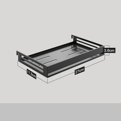 Stainless steel kitchen wall storage rack with hole plate for customisable organisation