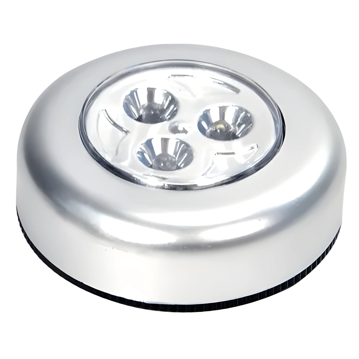 Three 3LED touch light clap lamp on metal cabinet with magnetic mount