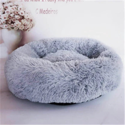 Round long hairy cat mattress in various colours and sizes for pet comfort