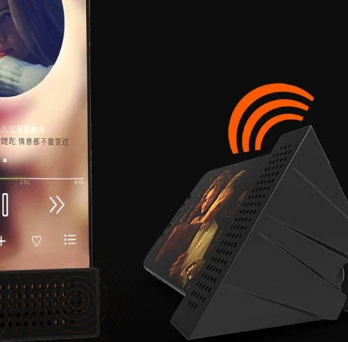 Mini speaker phone holder for Apple iPhones in various colors