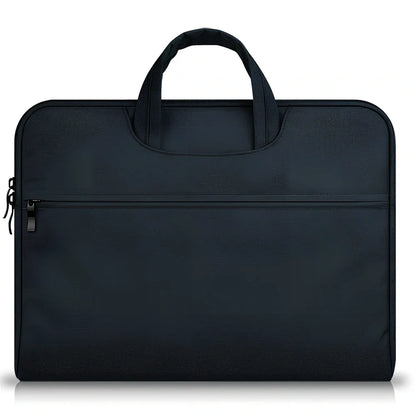 Grey laptop sleeve for MacBook with ant cloth exterior and soft handle, showing internal plush lining