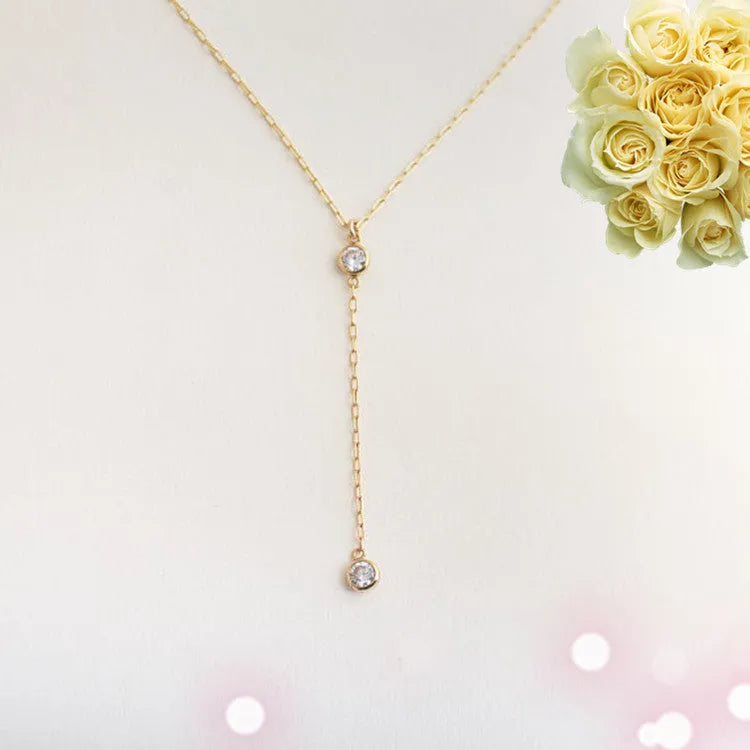 Gold geometric alloy pendant necklace on snake bone chain, adjustable 51-80cm