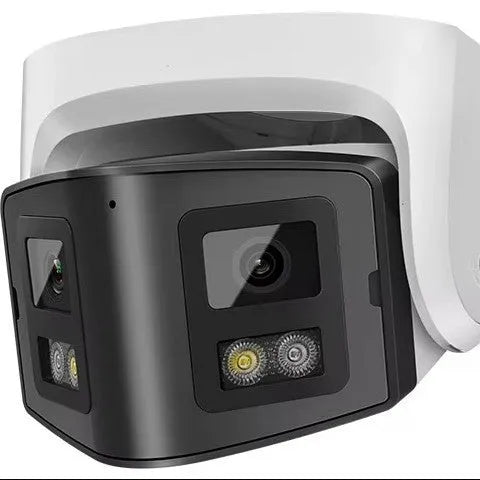 4MP dual-lens IP CCTV security camera with IP66 rating for indoor and outdoor use