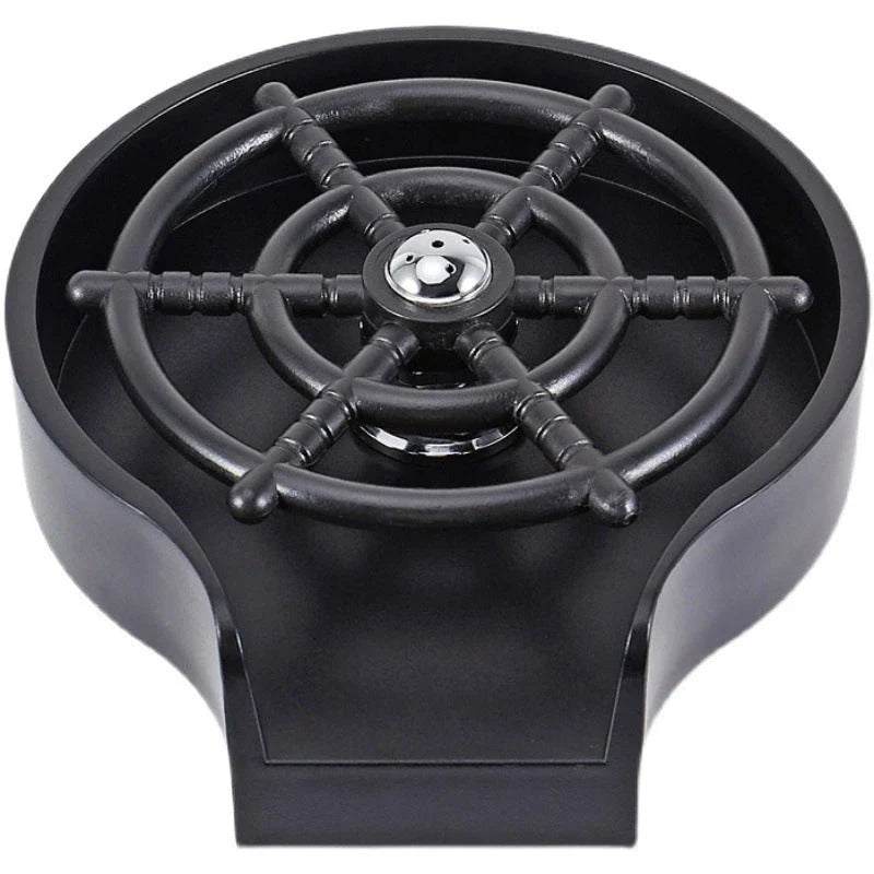 Automatic high-pressure cup washer for bar counters with sleek design and powerful cleaning capabilities