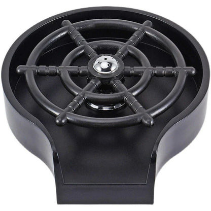 Automatic high-pressure cup washer for bar counters with sleek design and powerful cleaning capabilities