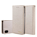 PU leather flip phone case for iPhone with a card slot, shown in multiple colour options.