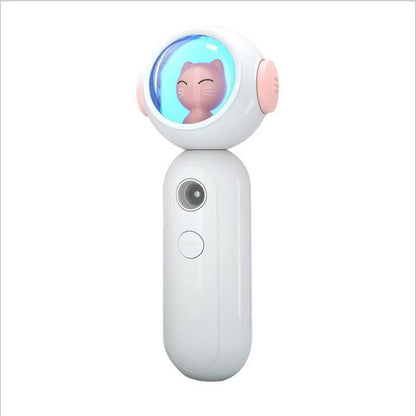 Handheld nano spray steamer in cat pink, cat white, and alien red for skin hydration
