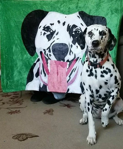 Custom design flannel blanket with knee warm feature, available in multiple sizes