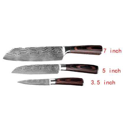Carpenter's Special Set 6-piece and 8-piece kitchen knives with 7Cr17 stainless steel blades