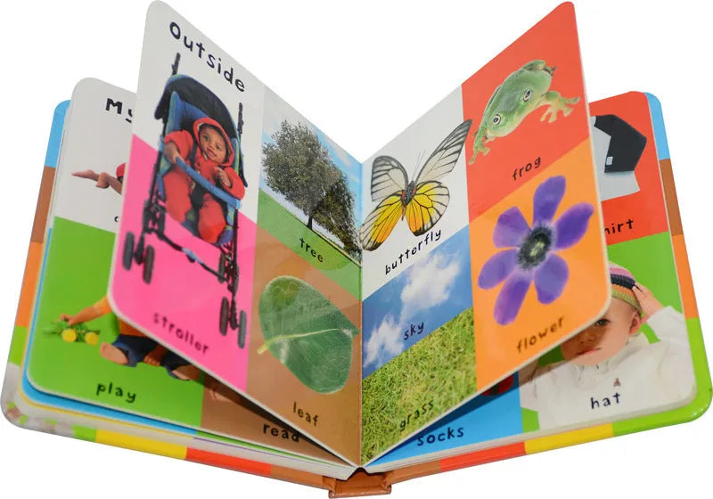 Set of three English original hardcover cardboard books for children with animal and truck illustrations