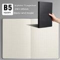 B5 notebook with stitching binding, kraft paper cover, and lined interior pages