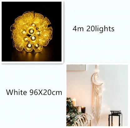 4 meters 20 light bells solar light string with warm white glow for outdoor decoration