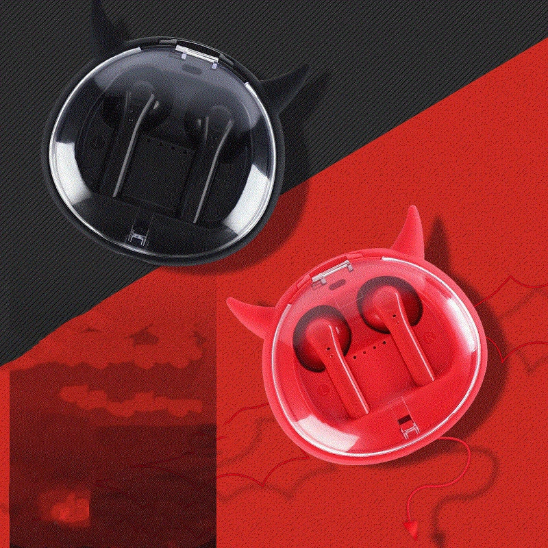 Macaron Red TWS5.0 Wireless Bluetooth Headset with NFC function
