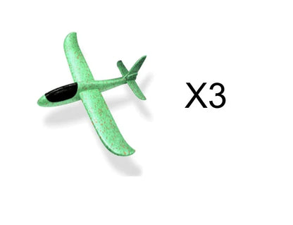 Luminous Hand Launch Flying Foam Airplane glowing in the dark