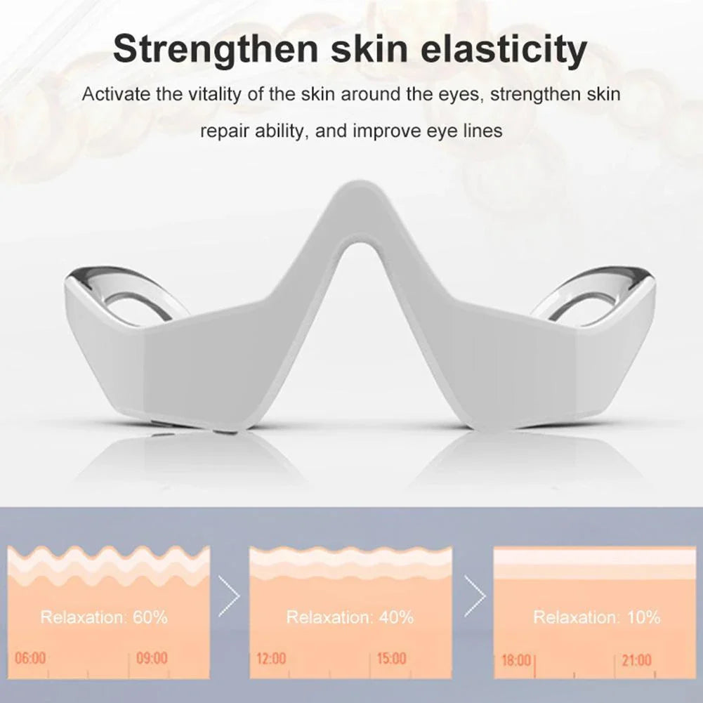 Eye Massager with Micro-Current Technology for Reducing Wrinkles, Dark Circles, and Eye Bags