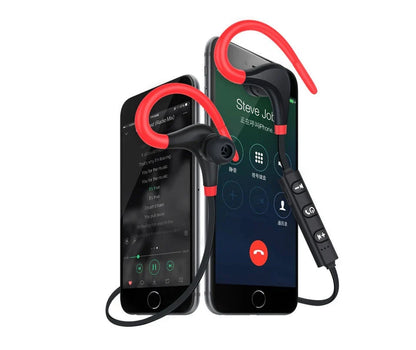 BT-01 Big Horn Sports Bluetooth Earbuds in black, red, green, and blue