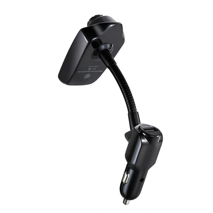 Compact black Bluetooth speaker with fabric mesh front and rubberised base, measuring 18cm wide