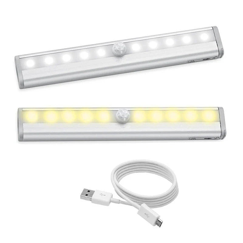 LED cabinet light with infrared sensor for automatic energy-saving illumination