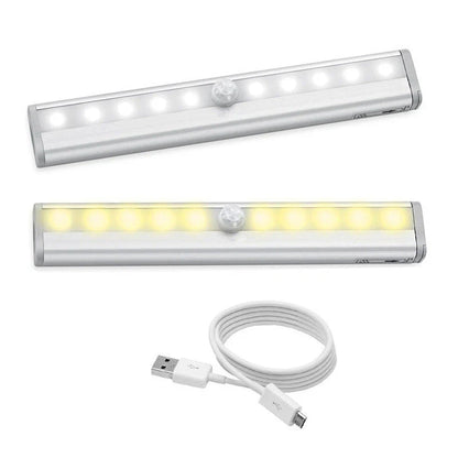 LED cabinet light with infrared sensor for automatic energy-saving illumination