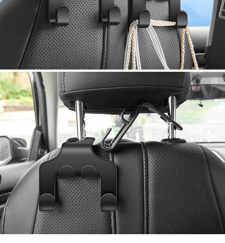 ABS car multifunction hook set for phone holding and item hanging