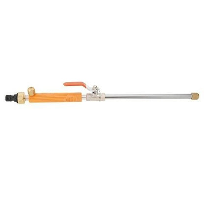 High-pressure electric water gun in blue and silver for car and garden cleaning