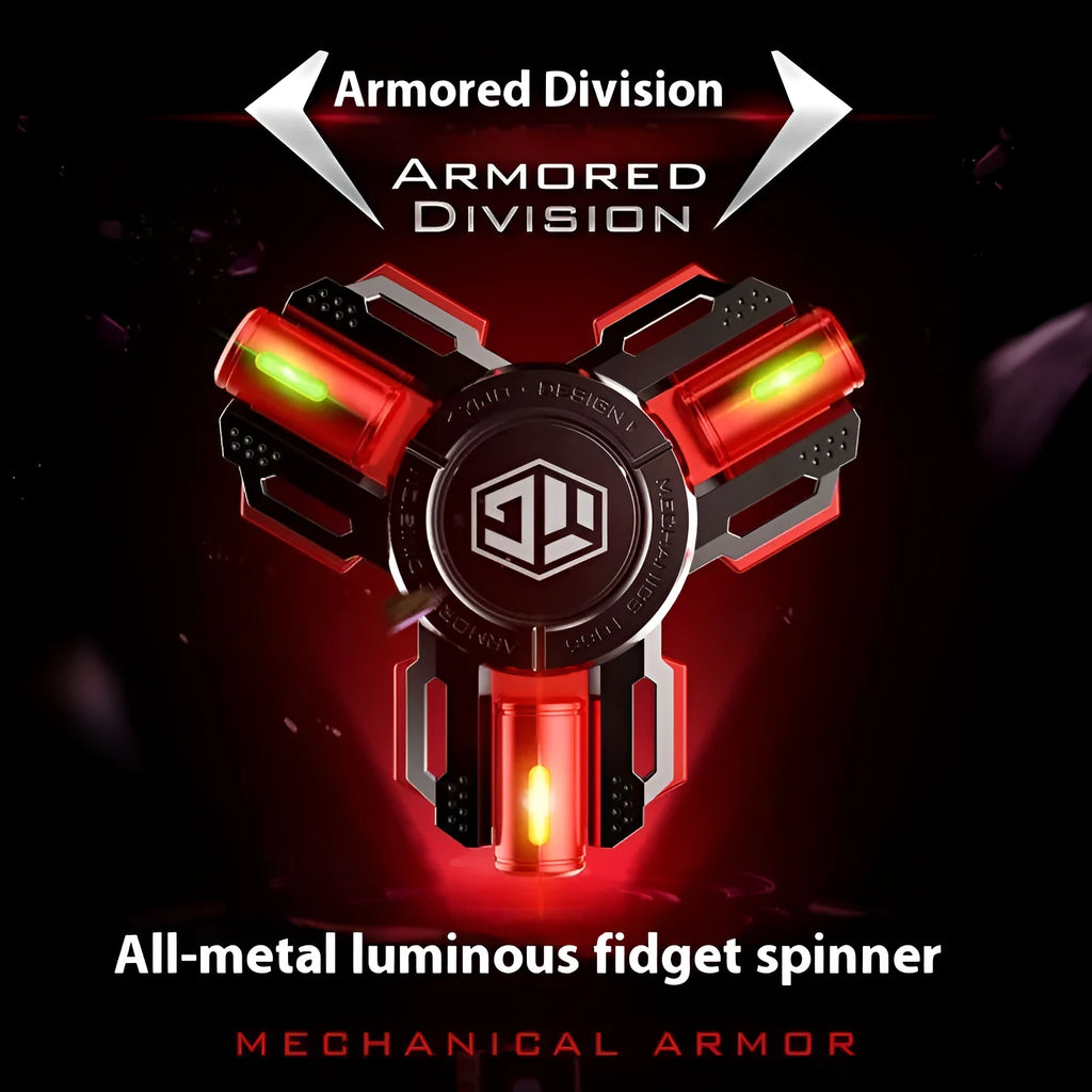 Glowing fingertip spinning top in space silver luminous edition with alloy finish