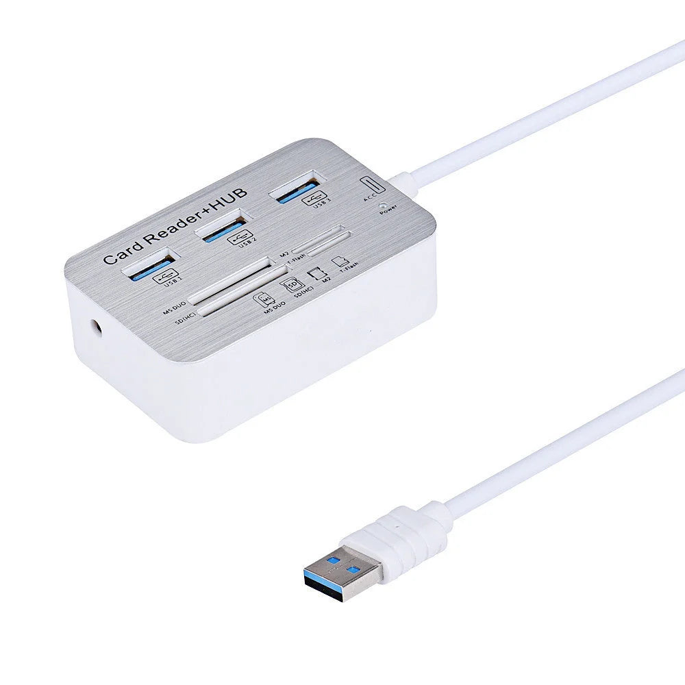 USB 3.0 Hub with LED indicator and compact design for high-speed data transfer