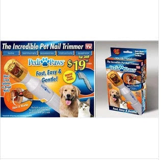 Electric pet nail grinder for cats and dogs, grey color