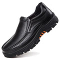 Business casual slip-on shoes in cowhide leather with rubber sole available in black and brown colours