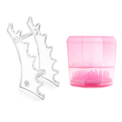 14-hole makeup brush holder in various colours for organizing and drying brushes