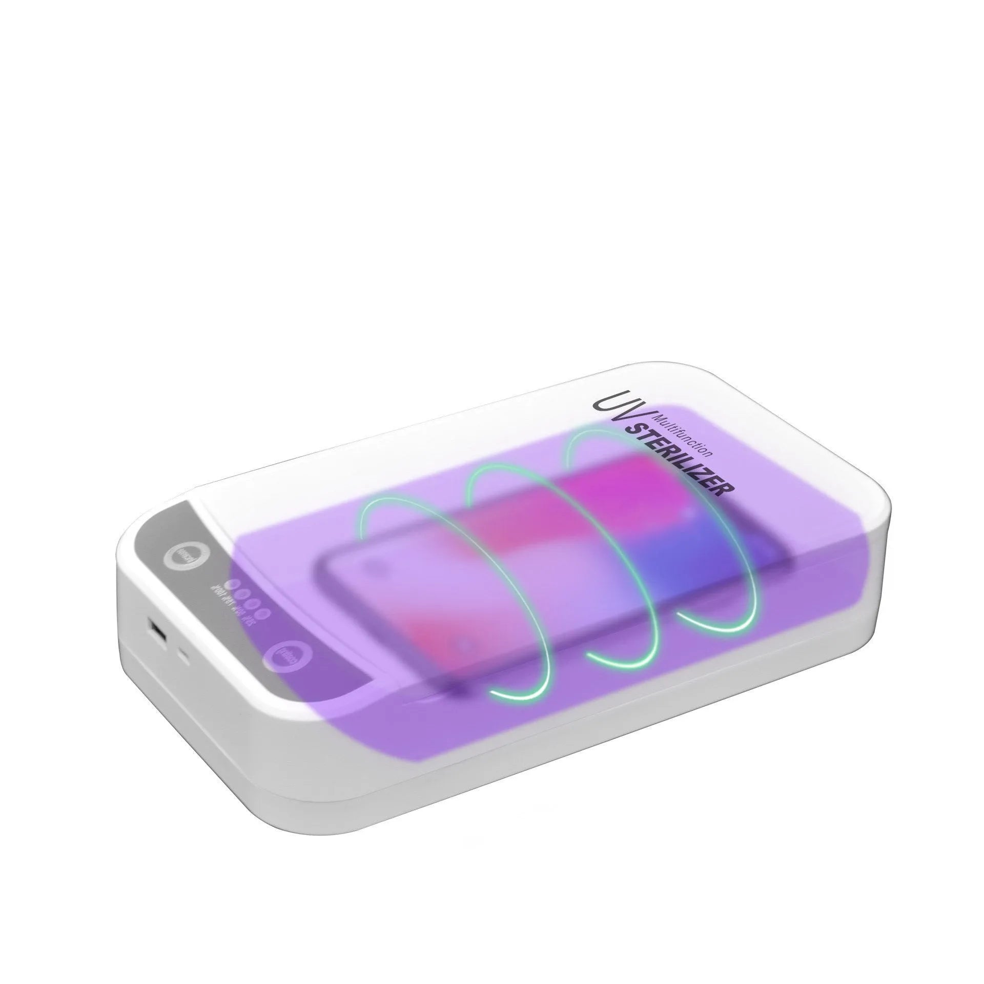 UV disinfection box for phones with 4W UVC lamps, dimensions 218x123x53mm