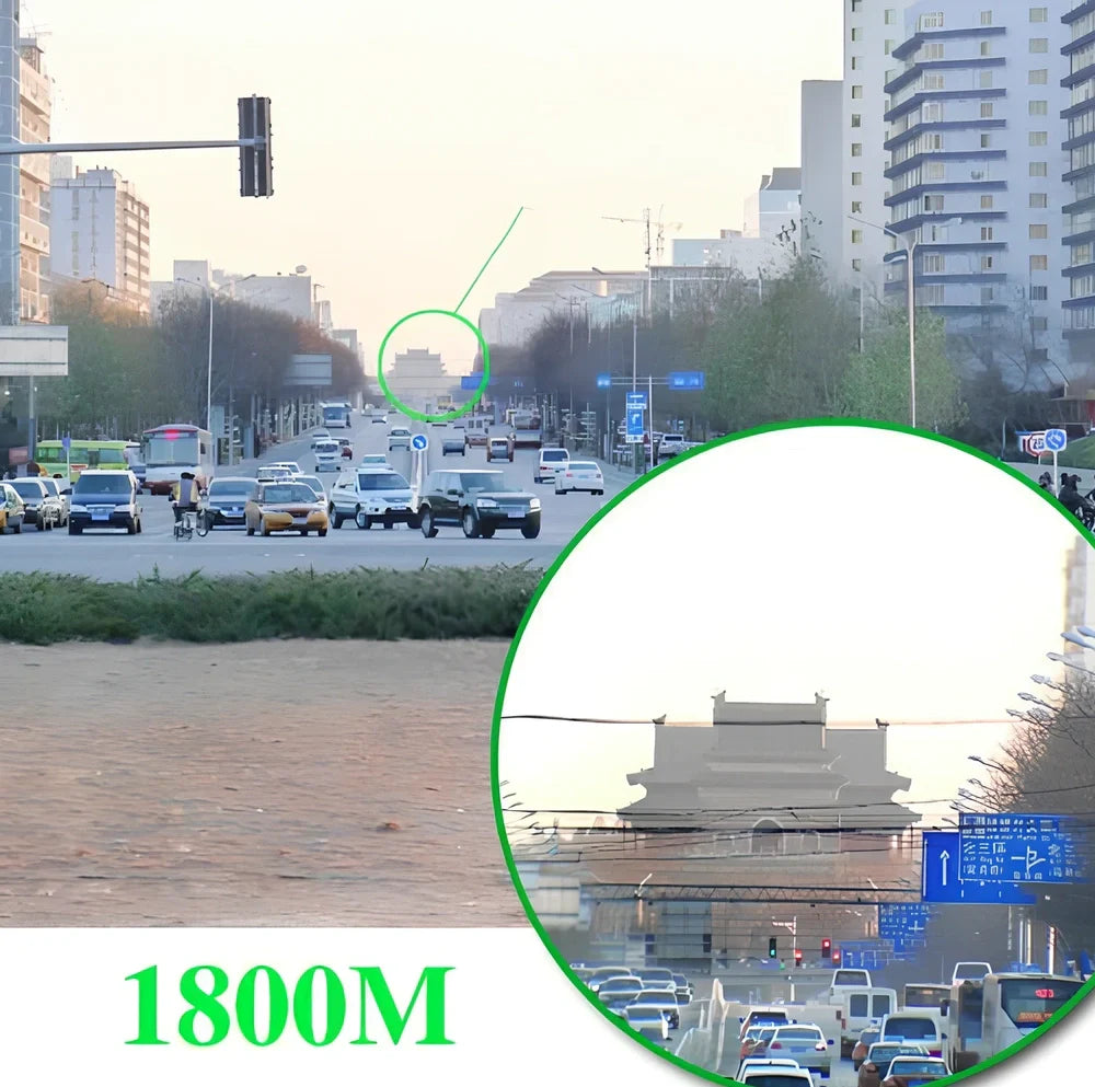 Black 40X60 HD monocular telescope with iPhone clip and tripod, 53x150mm size for 40x zoom outdoor viewing