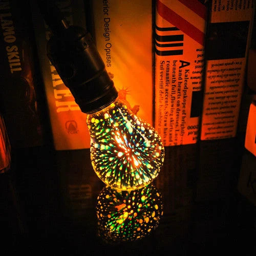 Vibrant 3D Fireworks LED Bulb - Eco-Friendly Home Lighting for Kiwi Celebrations