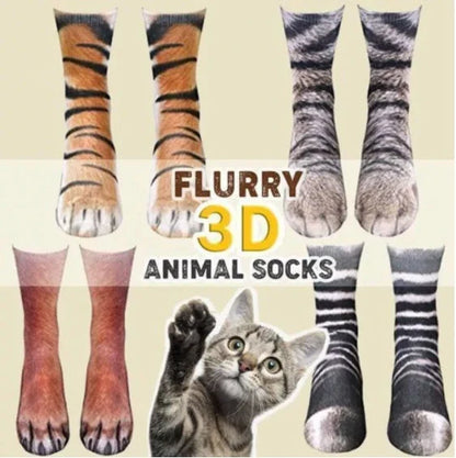 Stylish 3D animal paw socks in a variety of adorable designs, perfect for adding a playful touch to your everyday wardrobe.