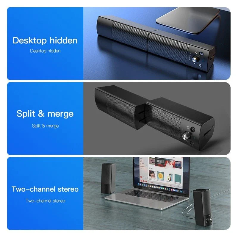 Compact Bluetooth Speaker with Subwoofer in phantom black, featuring high-quality sound and versatile connectivity options